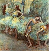 Edgar Degas Ballet Dancers in the Wings oil on canvas